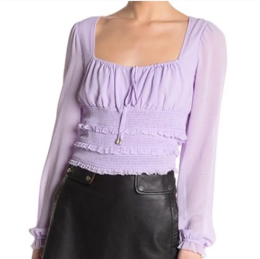 FREE PEOPLE SOLID LOLITA TOP PURPLE SZ XS
